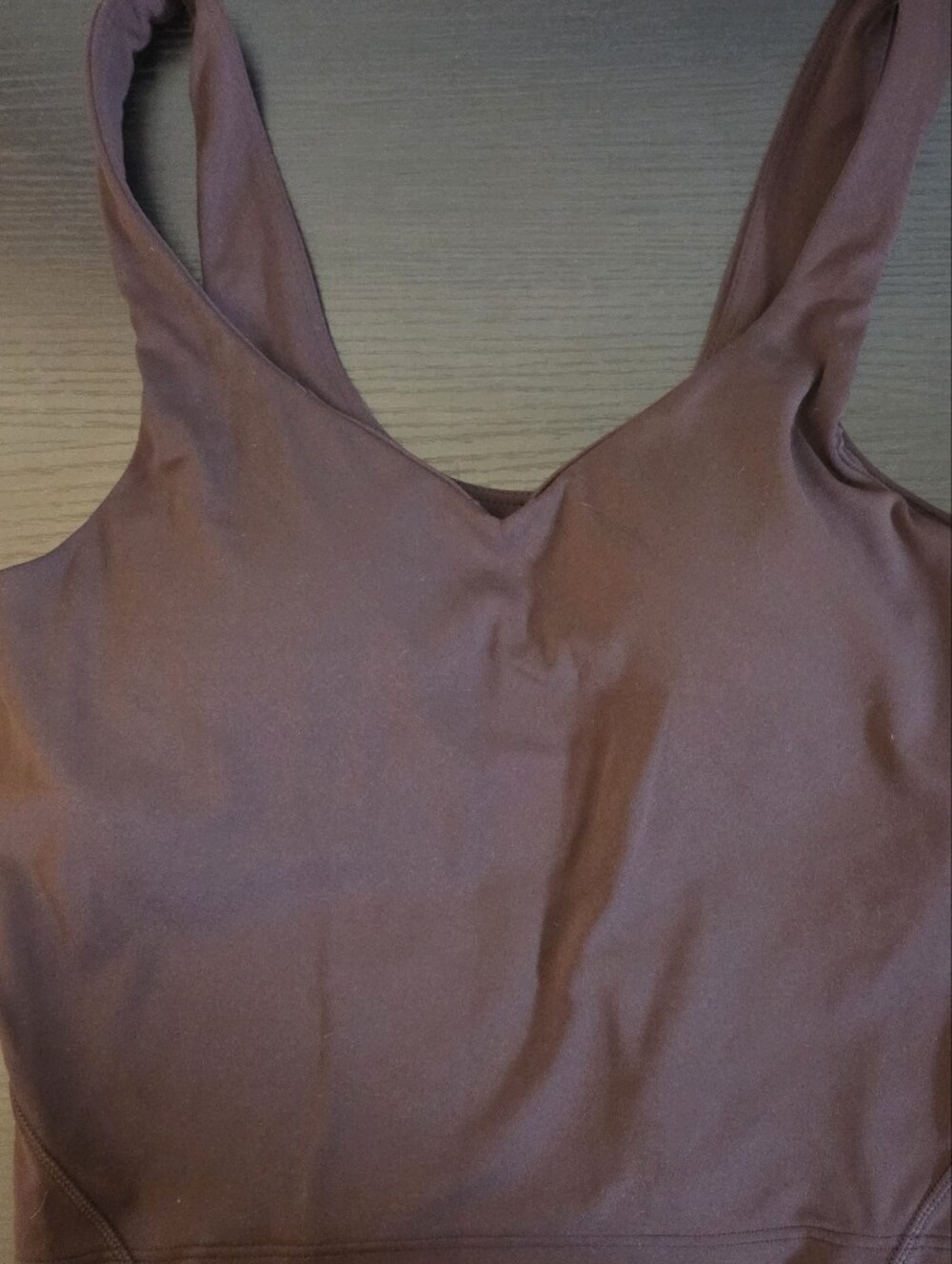 Quince Ultra Form V-Neck Cropped Tank Top Expresso Size Small NWOT Classic Minim